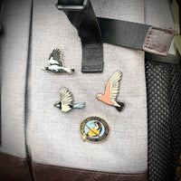 Bridget Farmer Enamel Pin In Flight - Australian Magpie