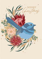 CW Christmas Card - Blue Wren