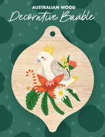 Wooden Bauble - Green - Cockatoo