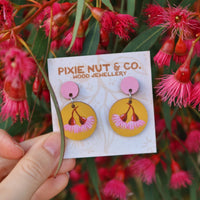 Australian Wildflower Earrings - Gum Blossom