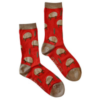 Red Parka Adult Socks - Echidna