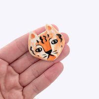 Ceramic Brooch - Tiger