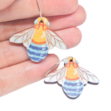 Australian Bee Earrings - Blue Banded Bee