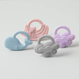 2pk Silicone Teether - Stars & Cloud Pink