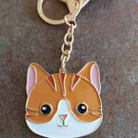 Patch Press Keychain - Cat Orange