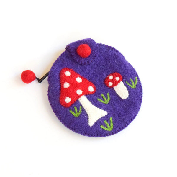 Felt Purse - Mushroom Purple