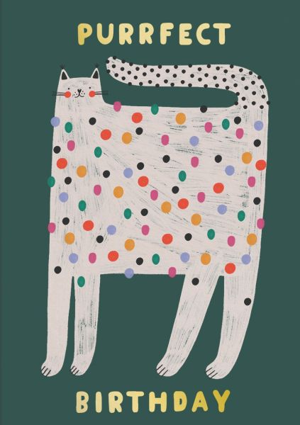 Foil Card - Spotty Cat Birthday