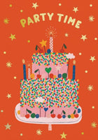 Foil Card - Party Time Red Cake