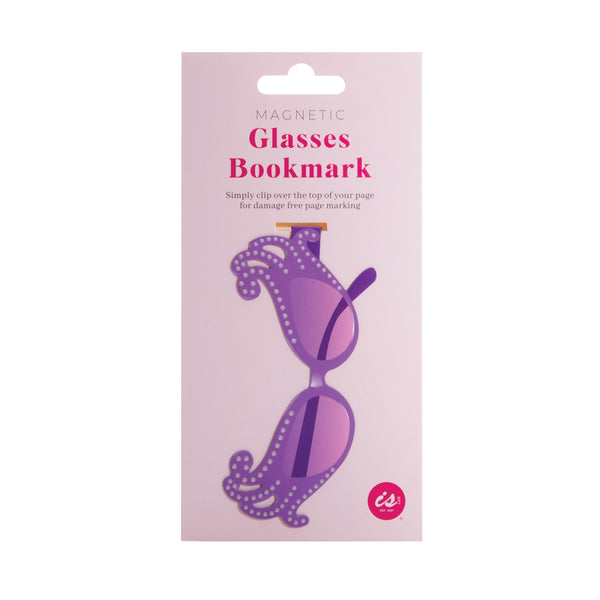 ISgift Magnetic Bookmark - Glasses Purple