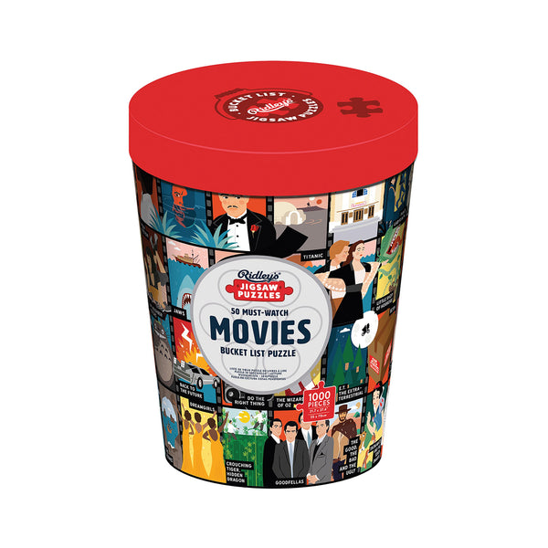 1000 Pc Puzzle - Ridleys Bucket List - 50 Must-Watch Movies