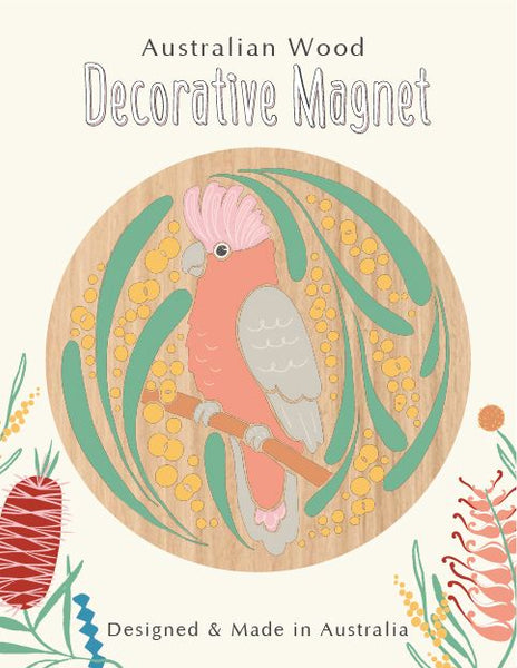 Wood Magnet - WD - Galah