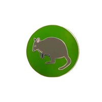 Red Parka Round Pin - Pademelon