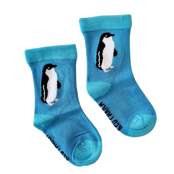 Red Parka Baby Socks - Penguin