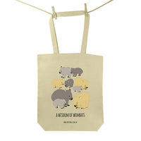 Red Parka Tote Bag - Wisdom of Wombats