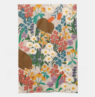 Suki McMaster Tea Towel - Floral Wombat