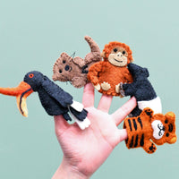 Felt Finger Puppets - Rainforest Animals Asian Tropical