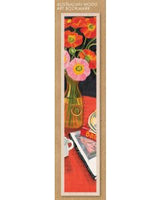 Wooden Bookmark - MV - Orange & Pink Poppies