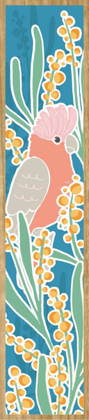 Wooden Bookmark - WD - Galah & Wattle