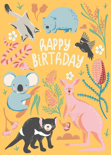 Wirihana Design Card - Happy Birthday Australiana