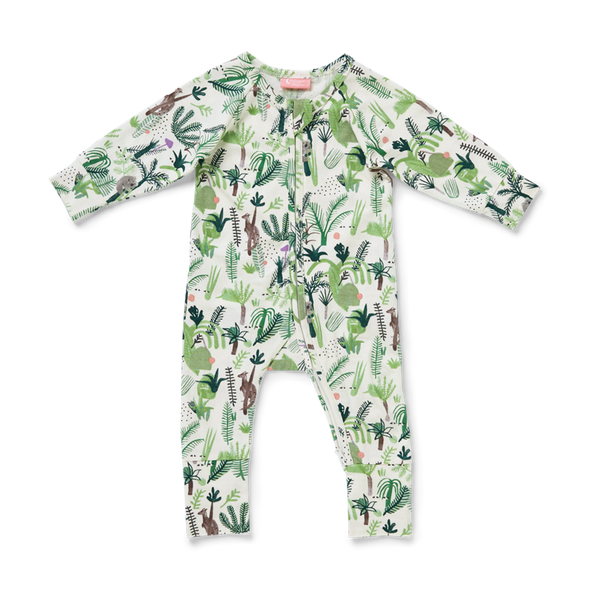 HN Long Sleeve Zip Suit - Fern Gully