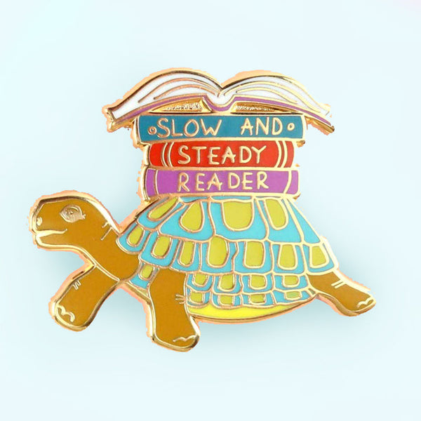 Jubly Umph Lapel Pin - Slow and Steady Reader