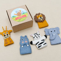 Felt Finger Puppets - Safari Animals