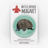 Red Parka Bottle Opener Magnet - Echidna