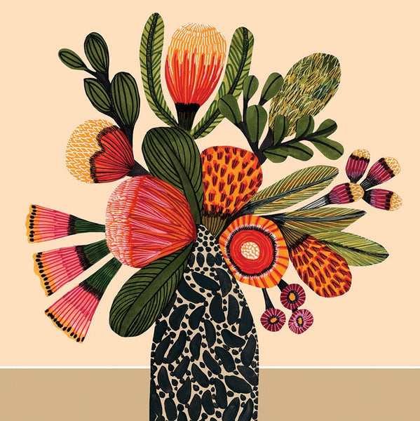 Mini Card - Banksias in a Vase