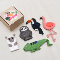 Felt Finger Puppets - Rainforest Animals South American